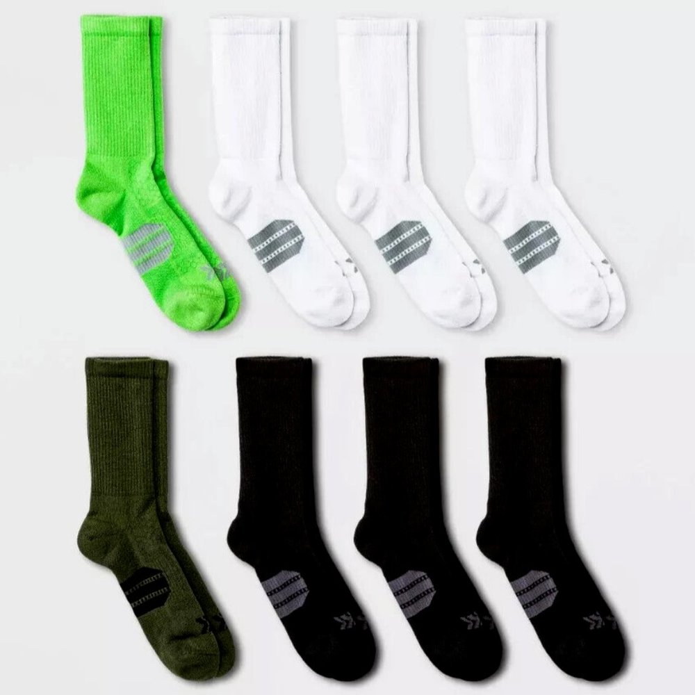 2pack All In Motion Men's Crew Socks 8 Pack size 6-12 (16 pairs in total) - Picture 12 of 12